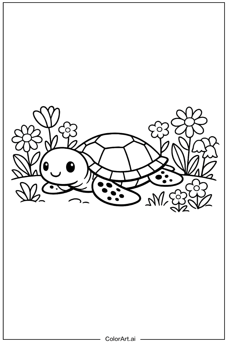 sea turtle in a Garden 5
