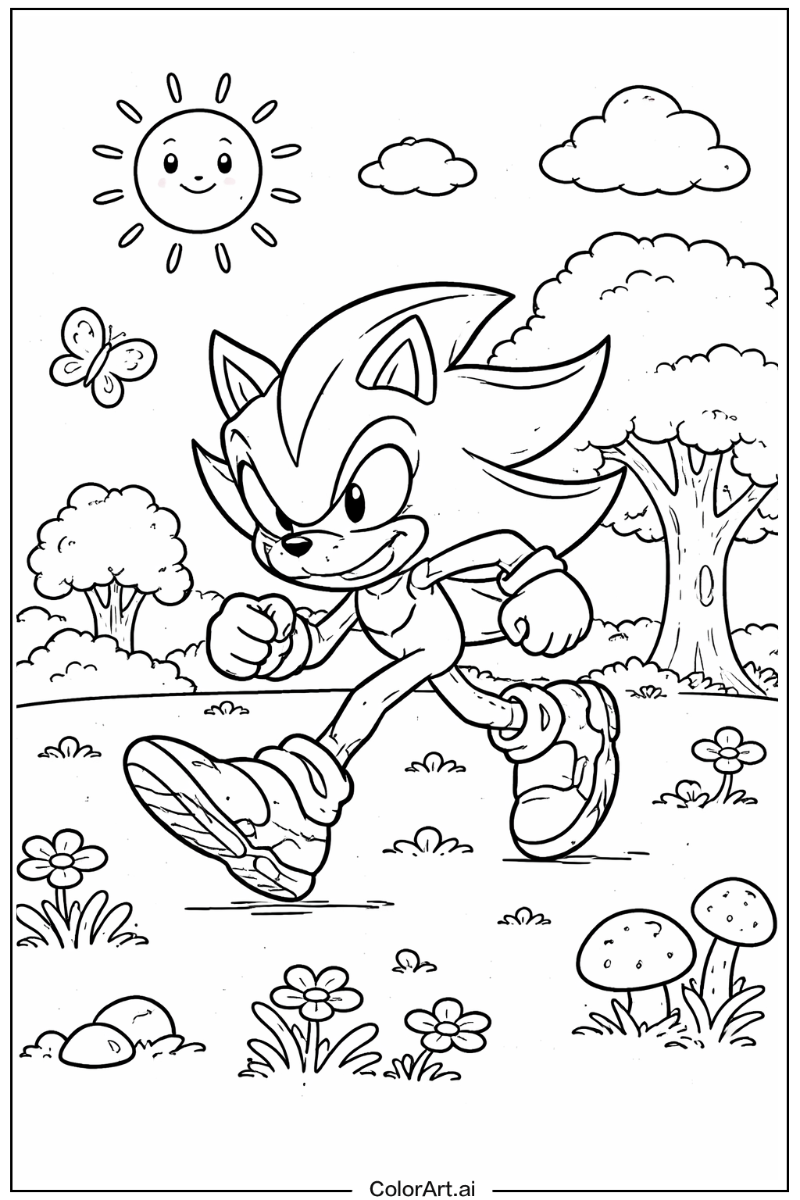 Shadow Sonic Playing Outside 2