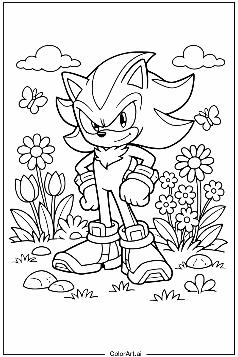 Shadow Sonic in a Garden 3