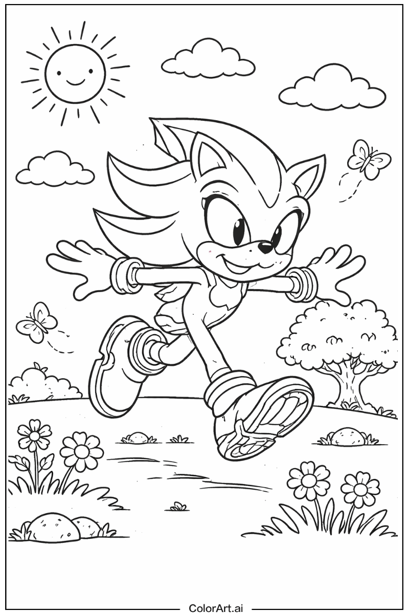 Shadow Sonic Playing Outside 3