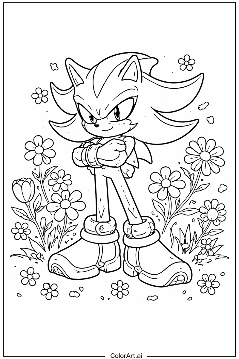 Shadow Sonic with Flowers 3