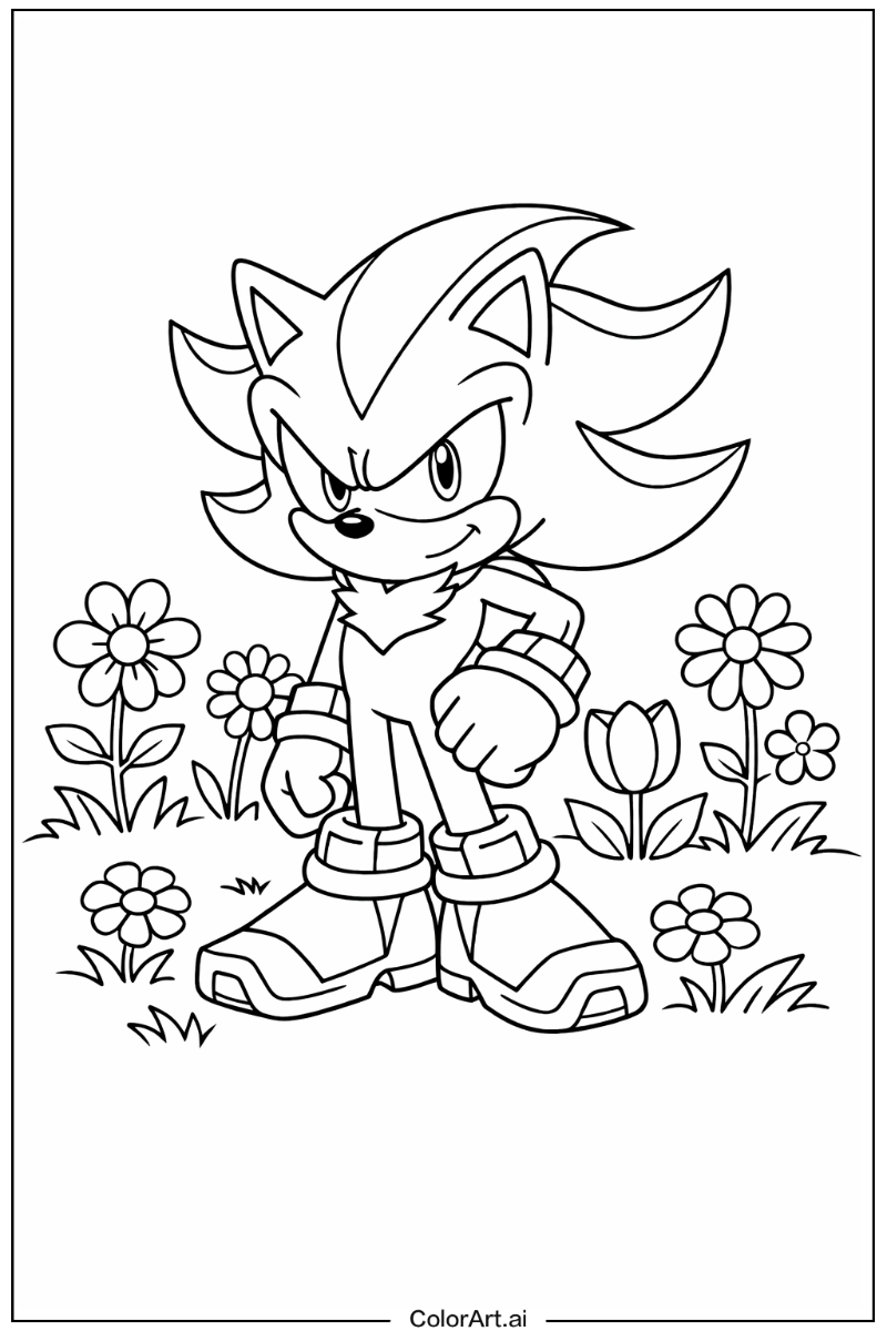 Shadow Sonic in a Garden 4