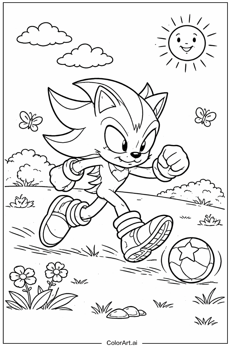 Shadow Sonic Playing Outside