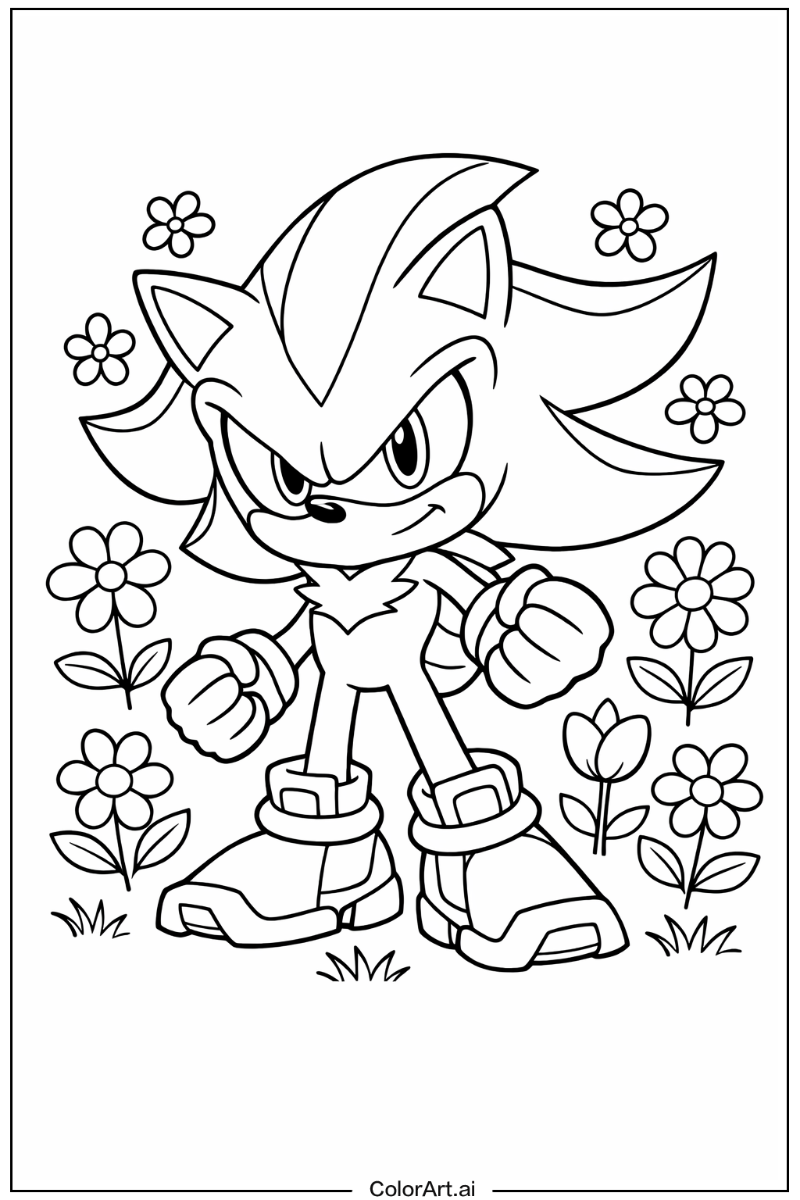 Shadow Sonic with Flowers 5