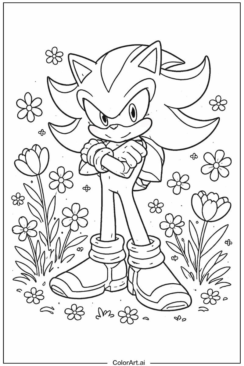 Shadow Sonic with Flowers 6