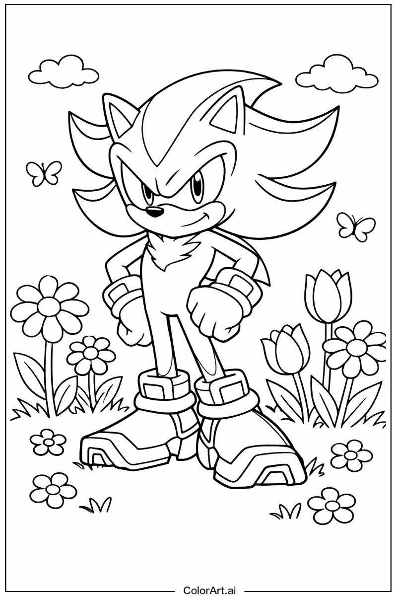Shadow Sonic in a Garden 7