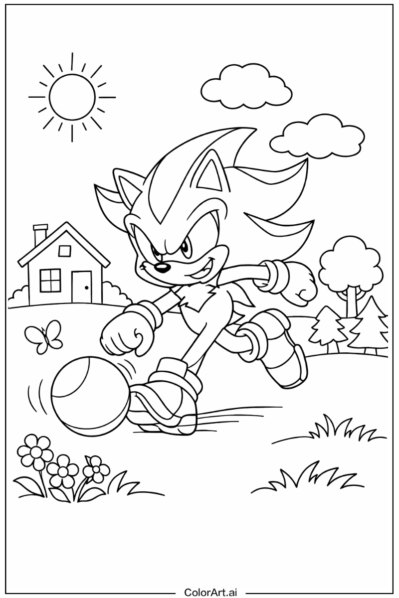 Shadow Sonic Playing Outside 7