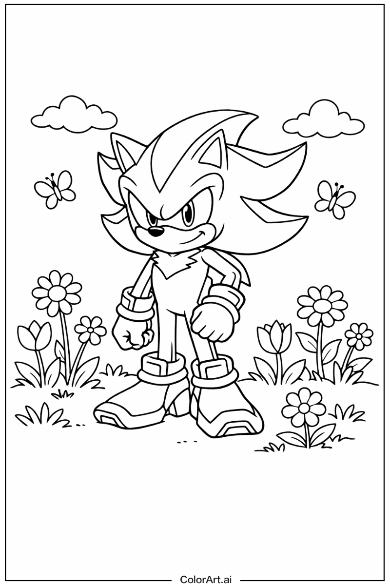 Shadow Sonic in a Garden 8