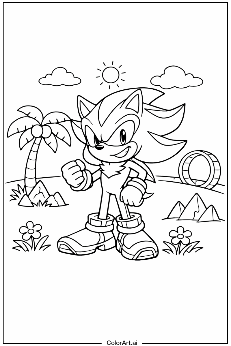 Smiling Shadow Sonic