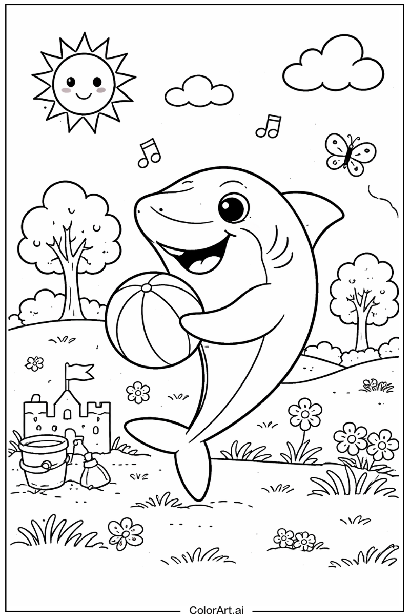 Shark Playing Outside 2