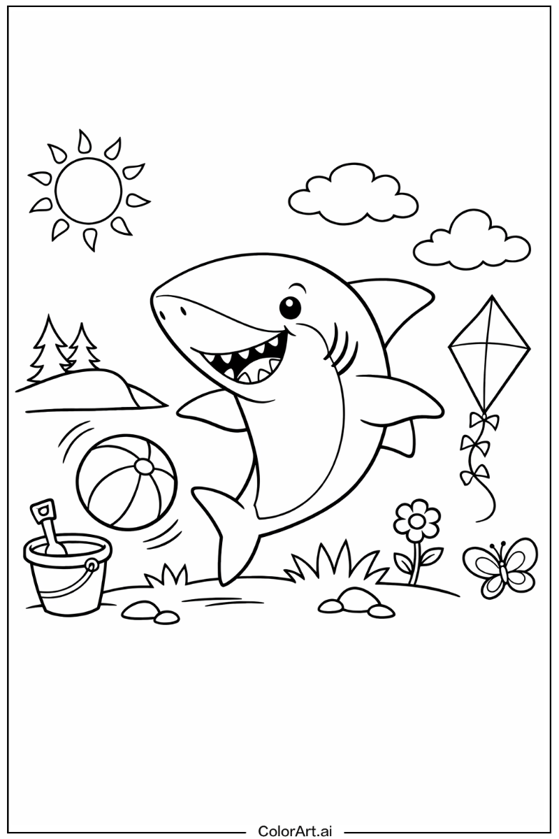 Shark Playing Outside 3