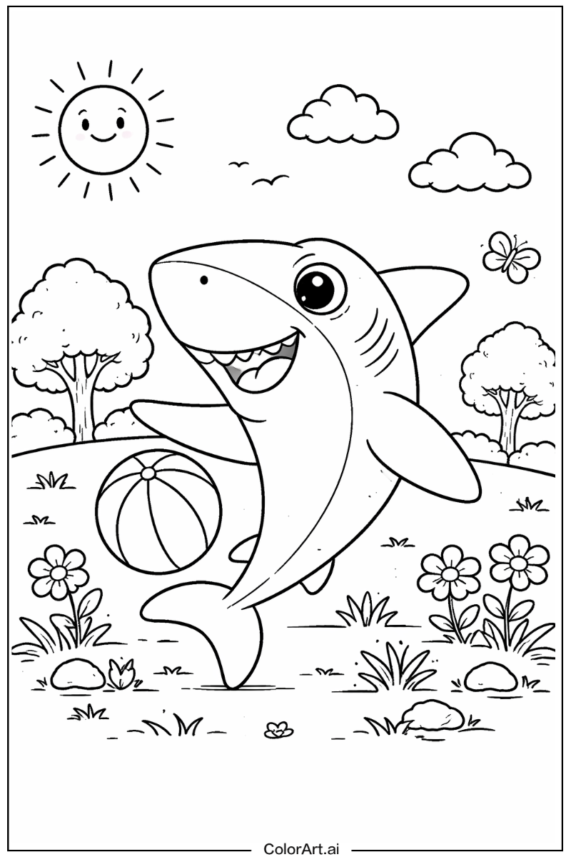 Shark Playing Outside