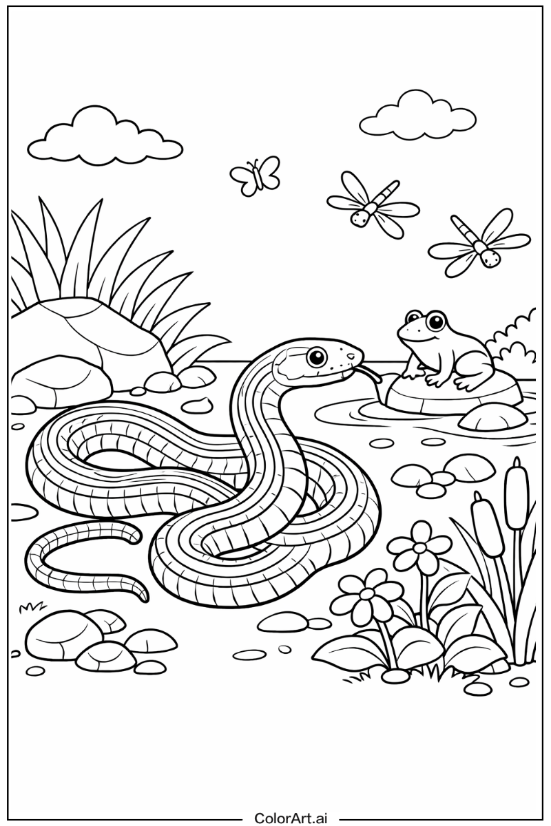Garter snake Snake Scene