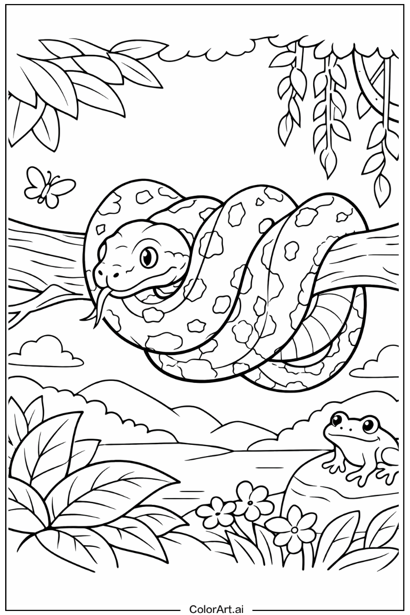Green tree python Snake Design