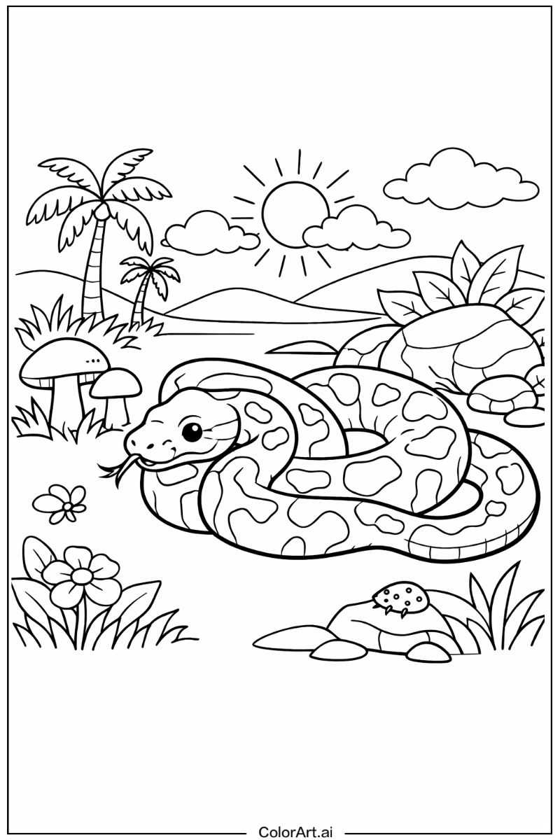 Ball python Snake Scene