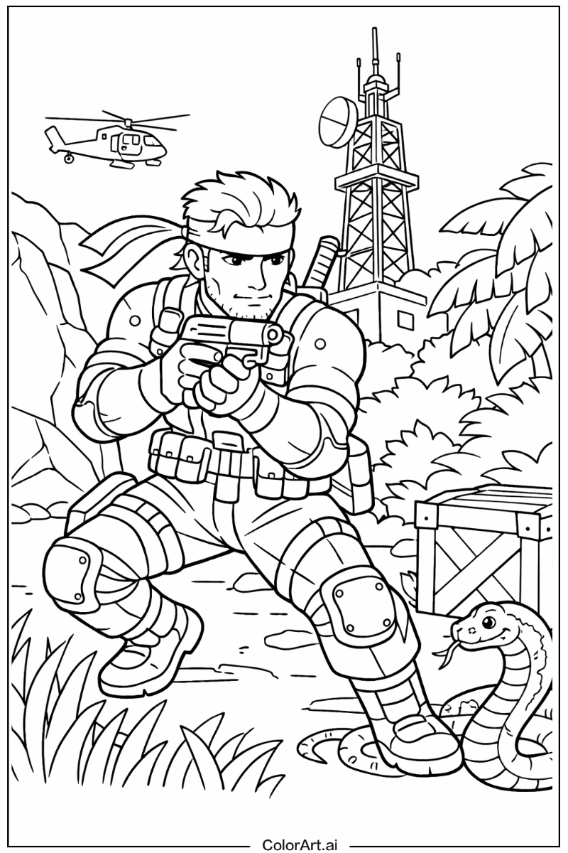 Snake with Solid snake Theme