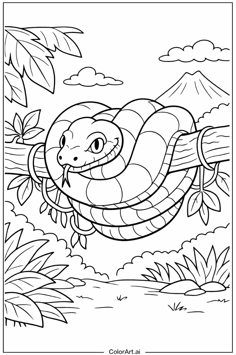 Green tree python Snake Design 2
