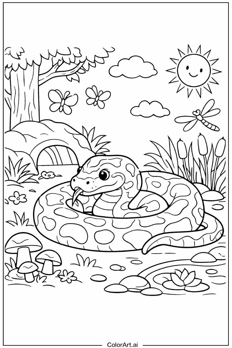 Ball python Snake Scene 2