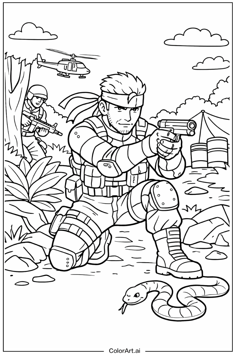 Snake with Solid snake Theme 2