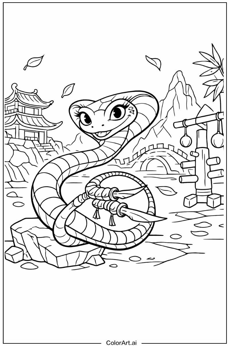 Kung fu panda viper Snake Design 2
