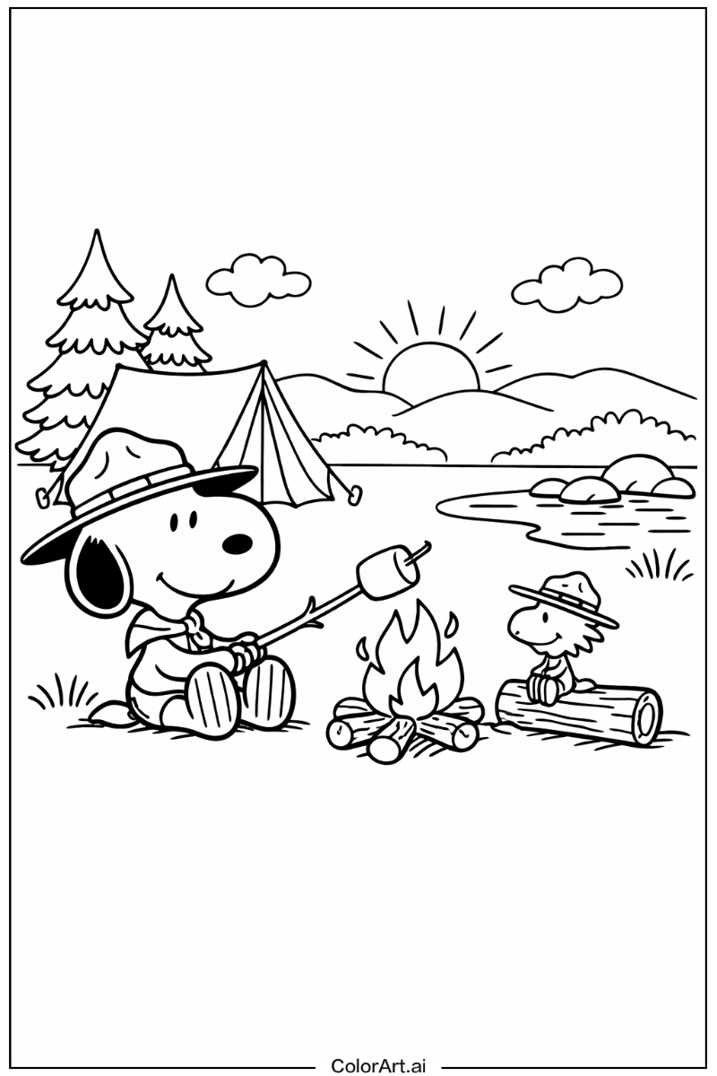 Snoopy with Black and white Theme