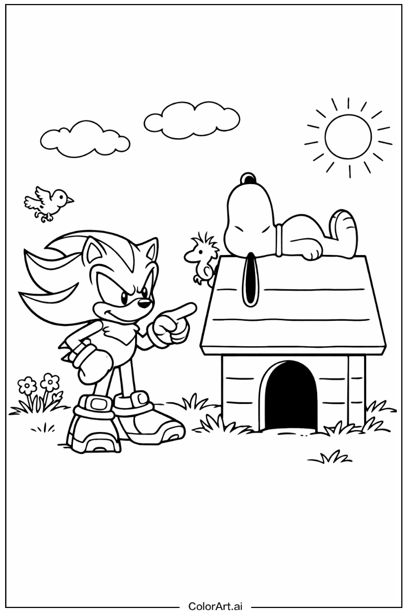 Shadow the hedgehog Snoopy Design 2