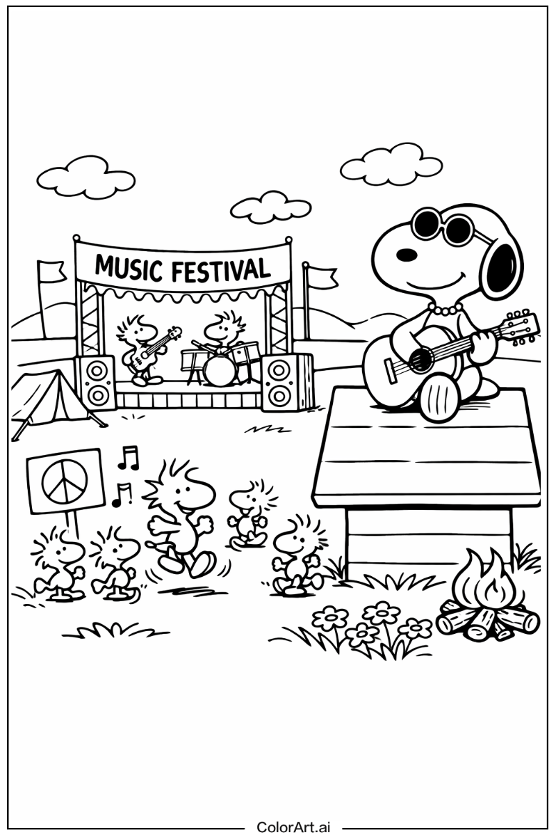 Woodstock Snoopy Scene 2