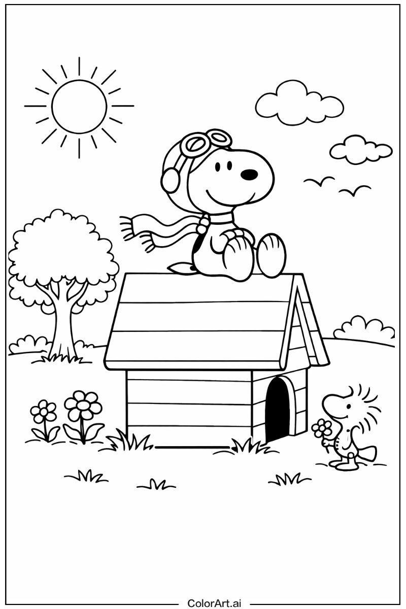Cartoon Snoopy Scene 2