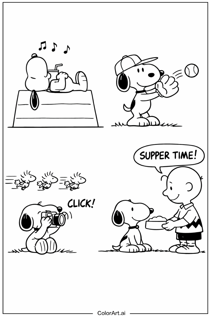 Snoopy with Comic strip Theme 2