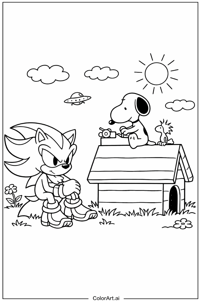 Shadow the hedgehog Snoopy Design