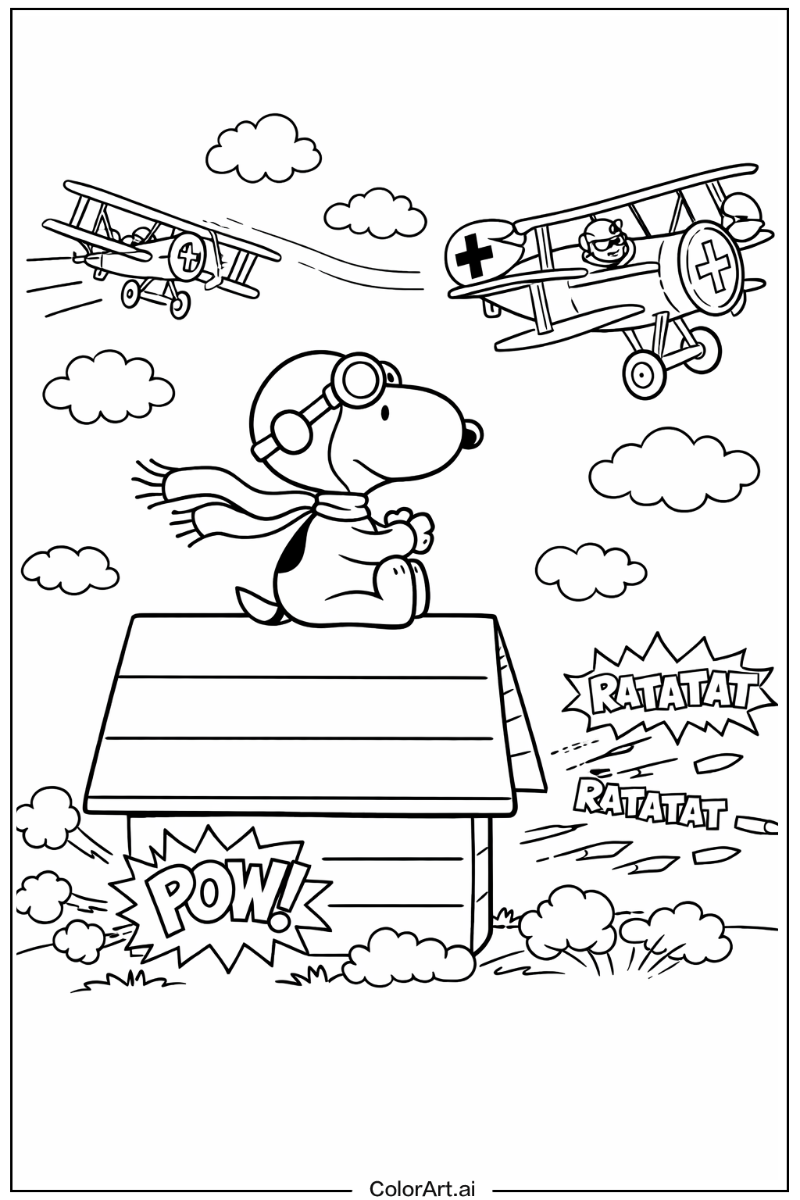 Red baron Snoopy Scene 2