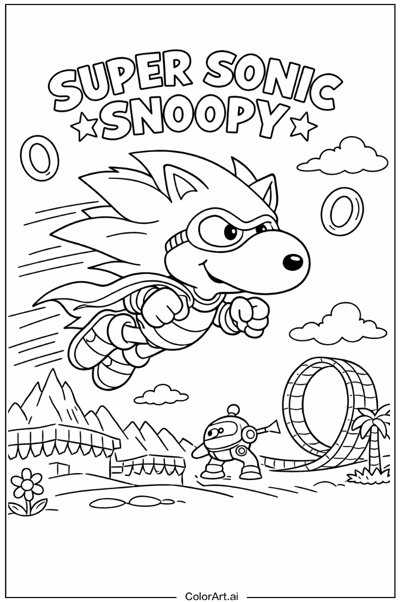 Snoopy with Super sonic Theme 2