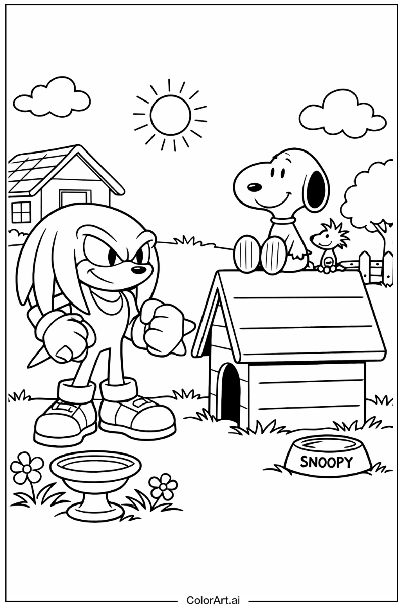 Knuckles Snoopy Scene