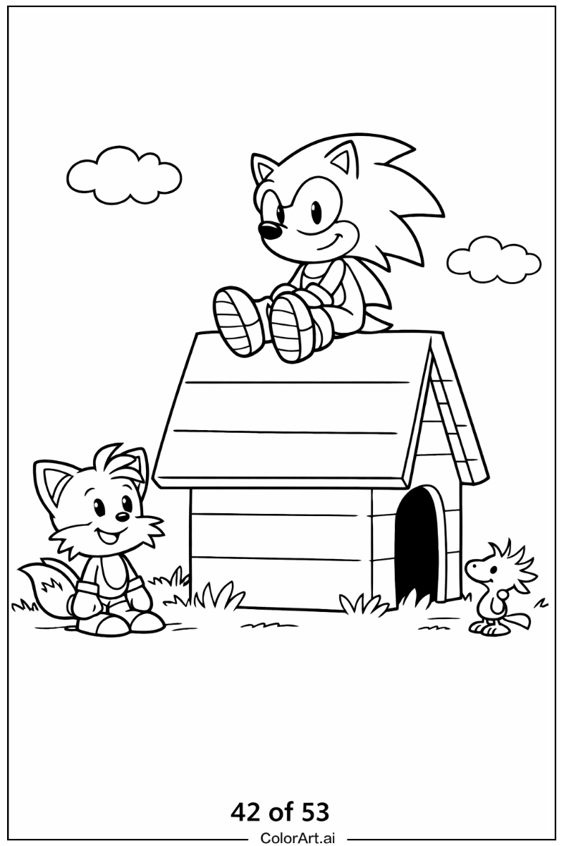 Snoopy with Sonic the hedgehog Theme 3