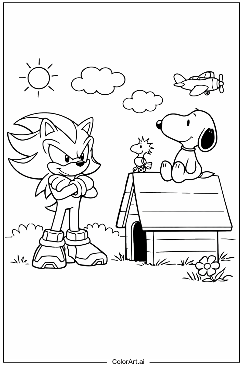 Shadow the hedgehog Snoopy Design 3