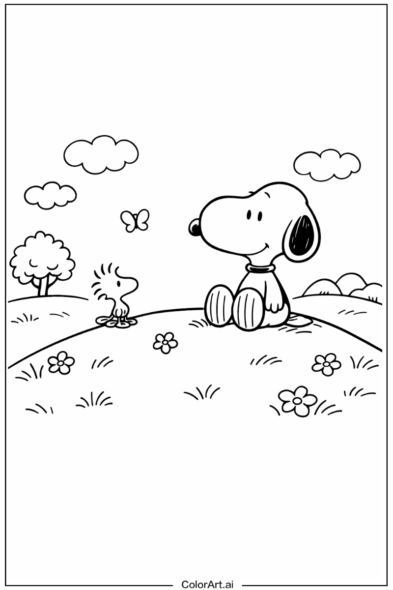 Snoopy with Green hill Theme 3