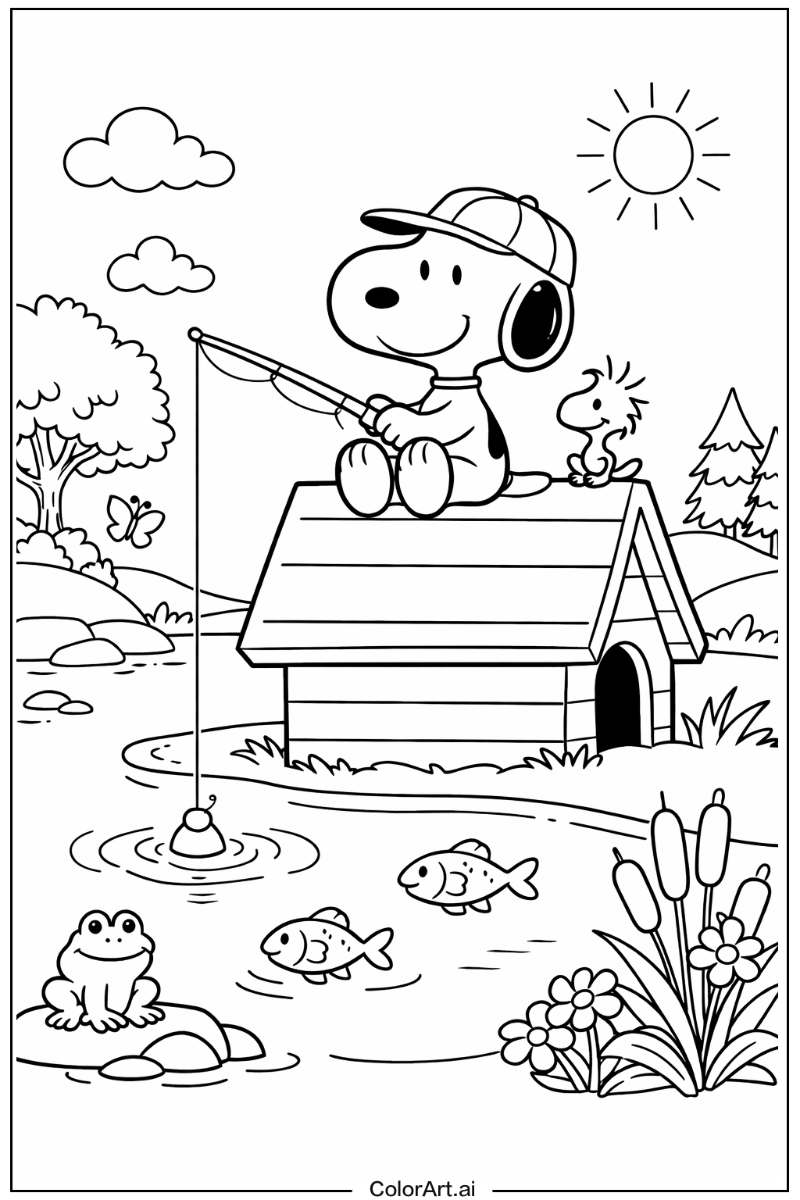 Cartoon Snoopy Scene 3