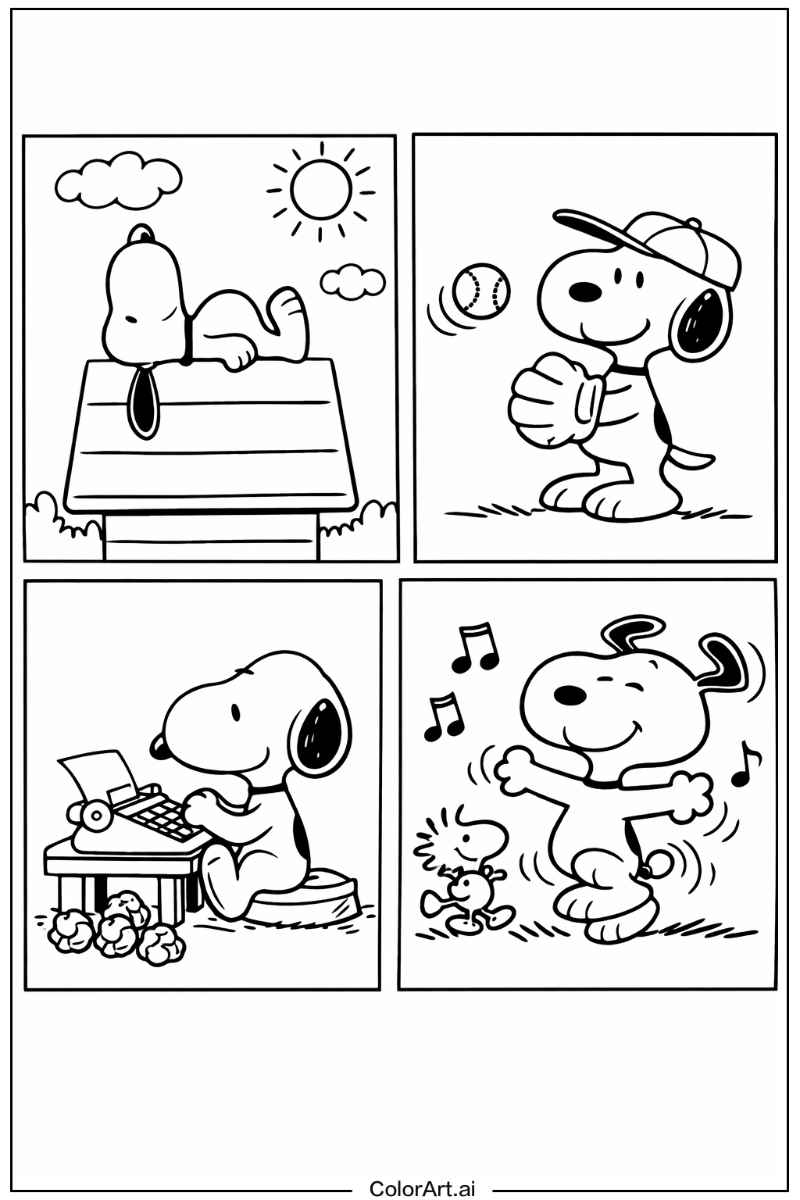 Snoopy with Comic strip Theme 3