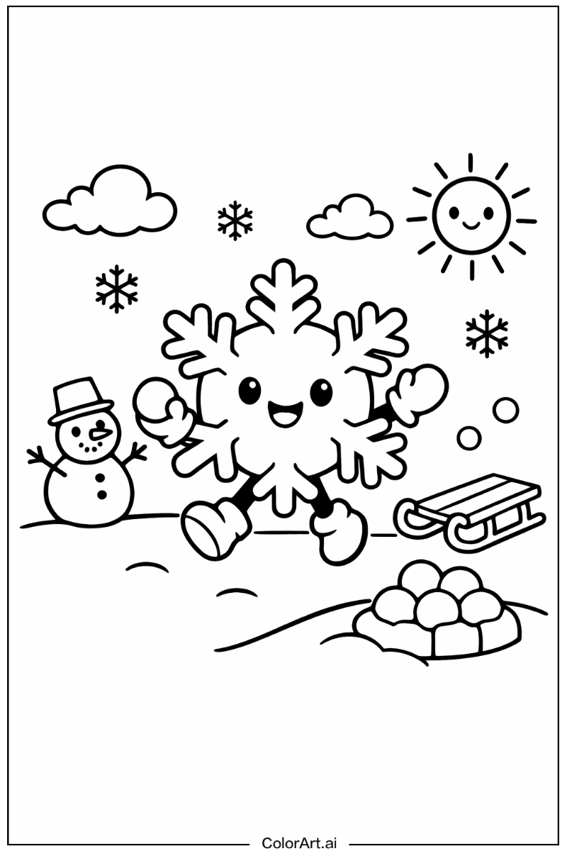 snowflake Playing Outside 2