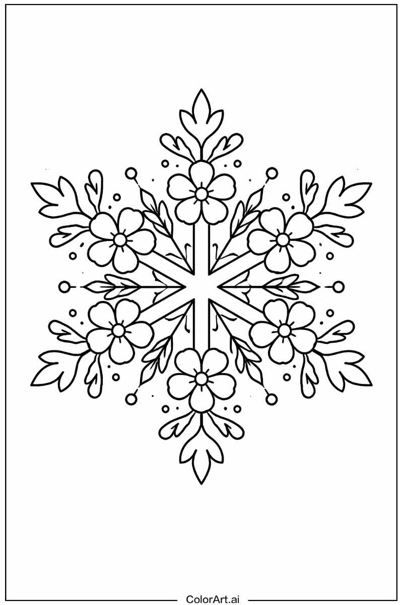 snowflake with Flowers 2