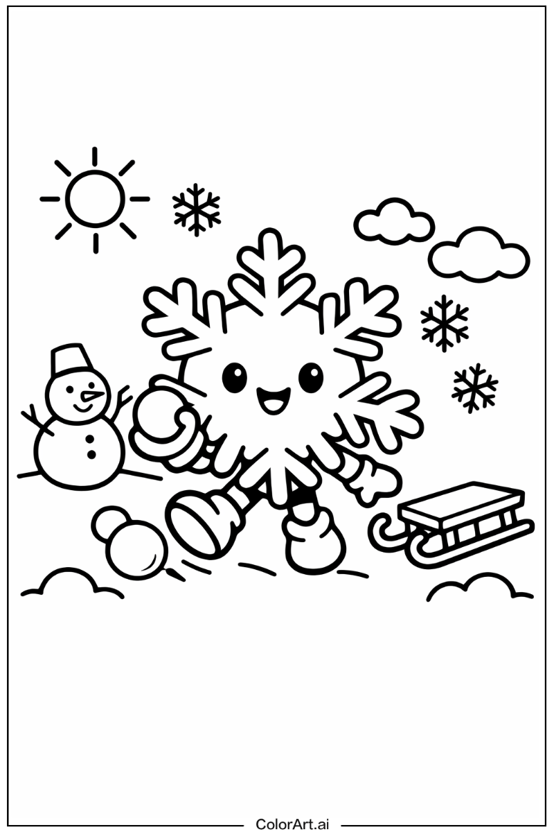 snowflake Playing Outside 1