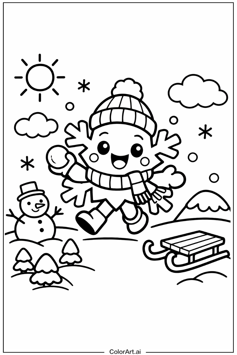 snowflake Playing Outside 5