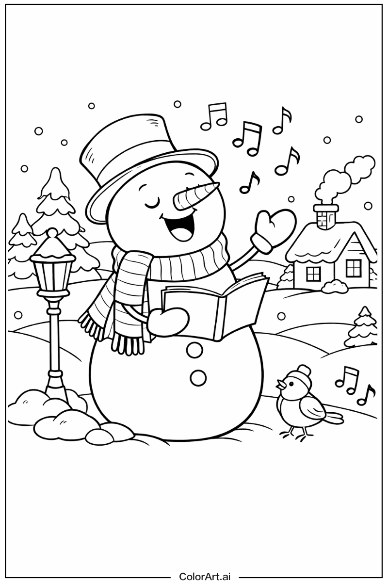 Snowman with Snowman singing Theme
