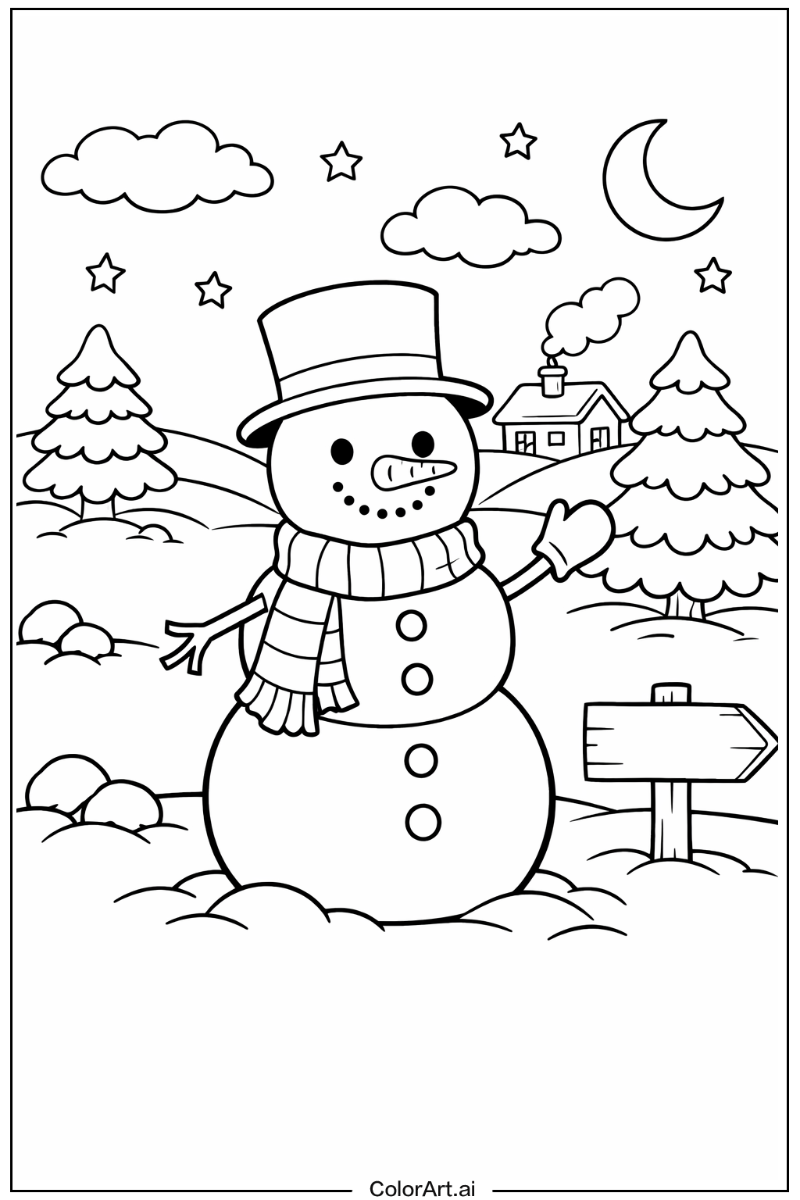 Snowman with Scarf snowman Theme