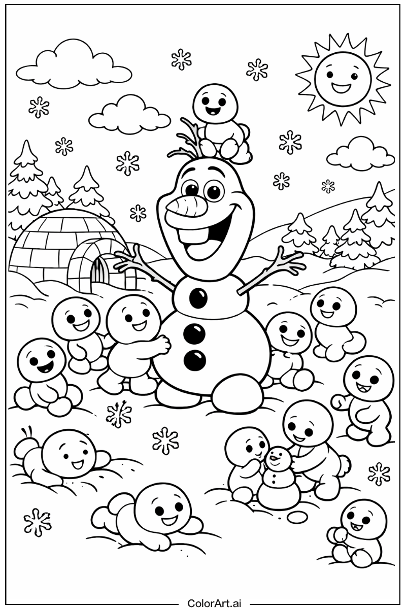 Snowgies snowman Snowman Scene