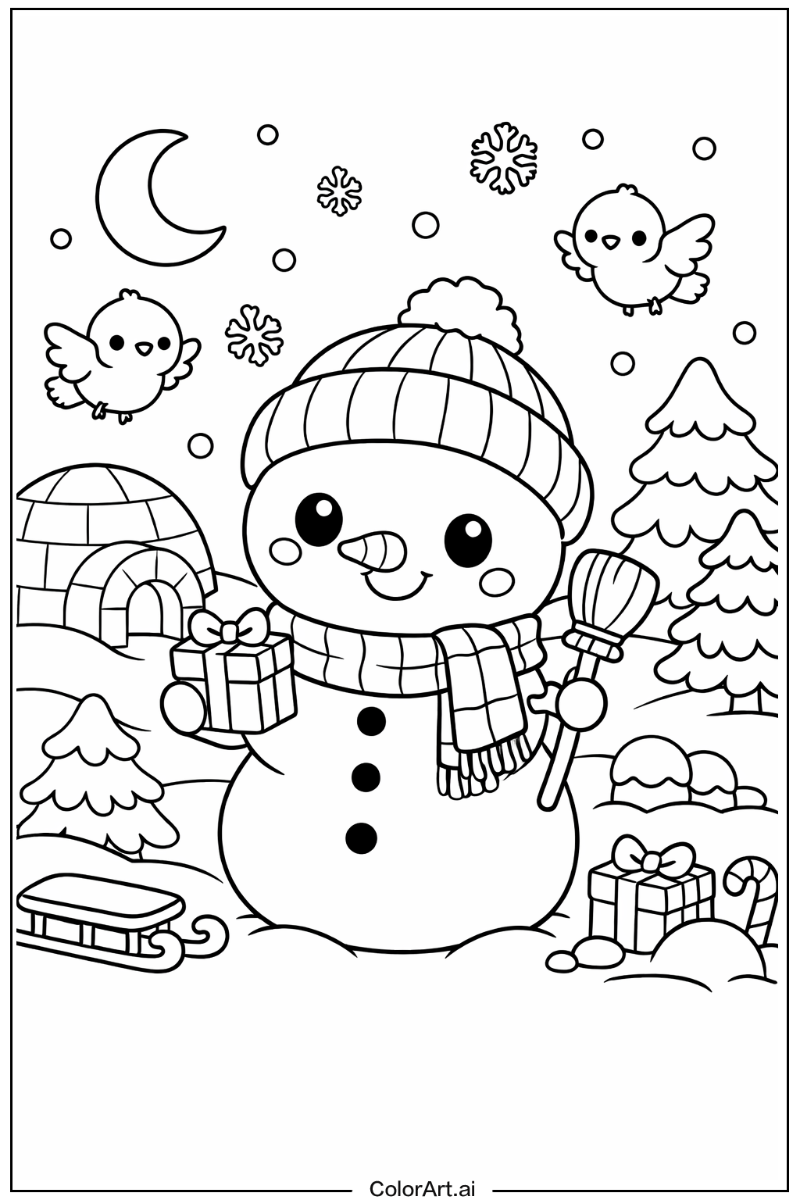 Kawaii snowman Snowman Design