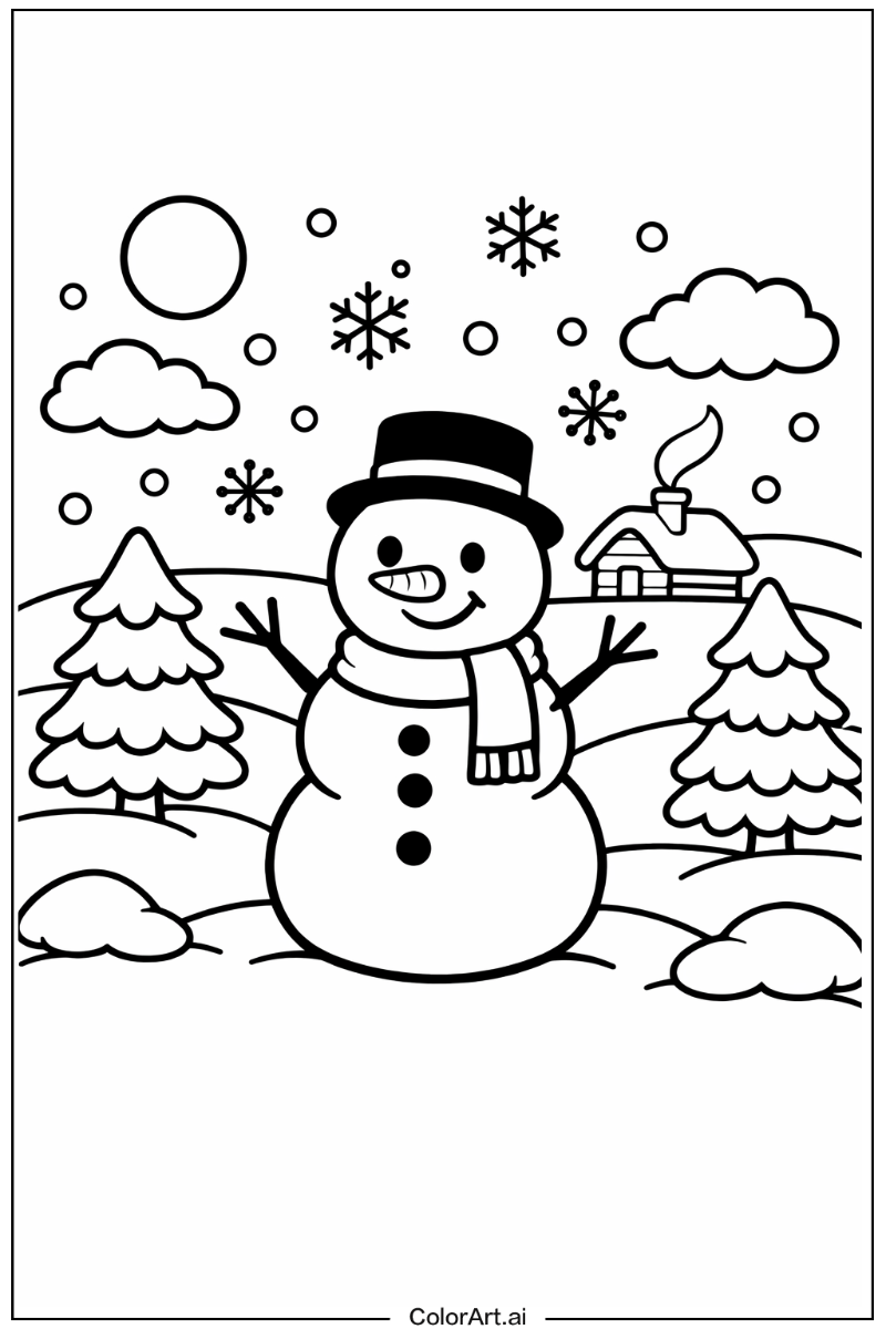 Snowman with Emoji snowman Theme
