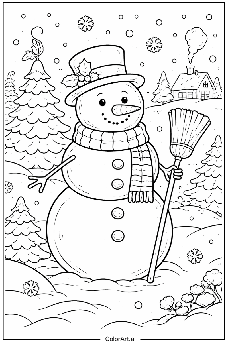 Carrot nose snowman Snowman Scene 2