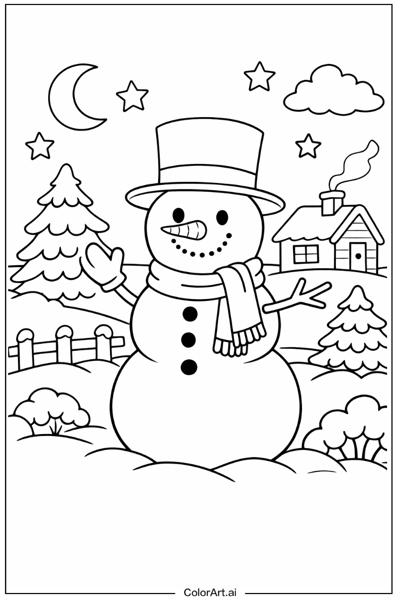Top hat snowman Snowman Design