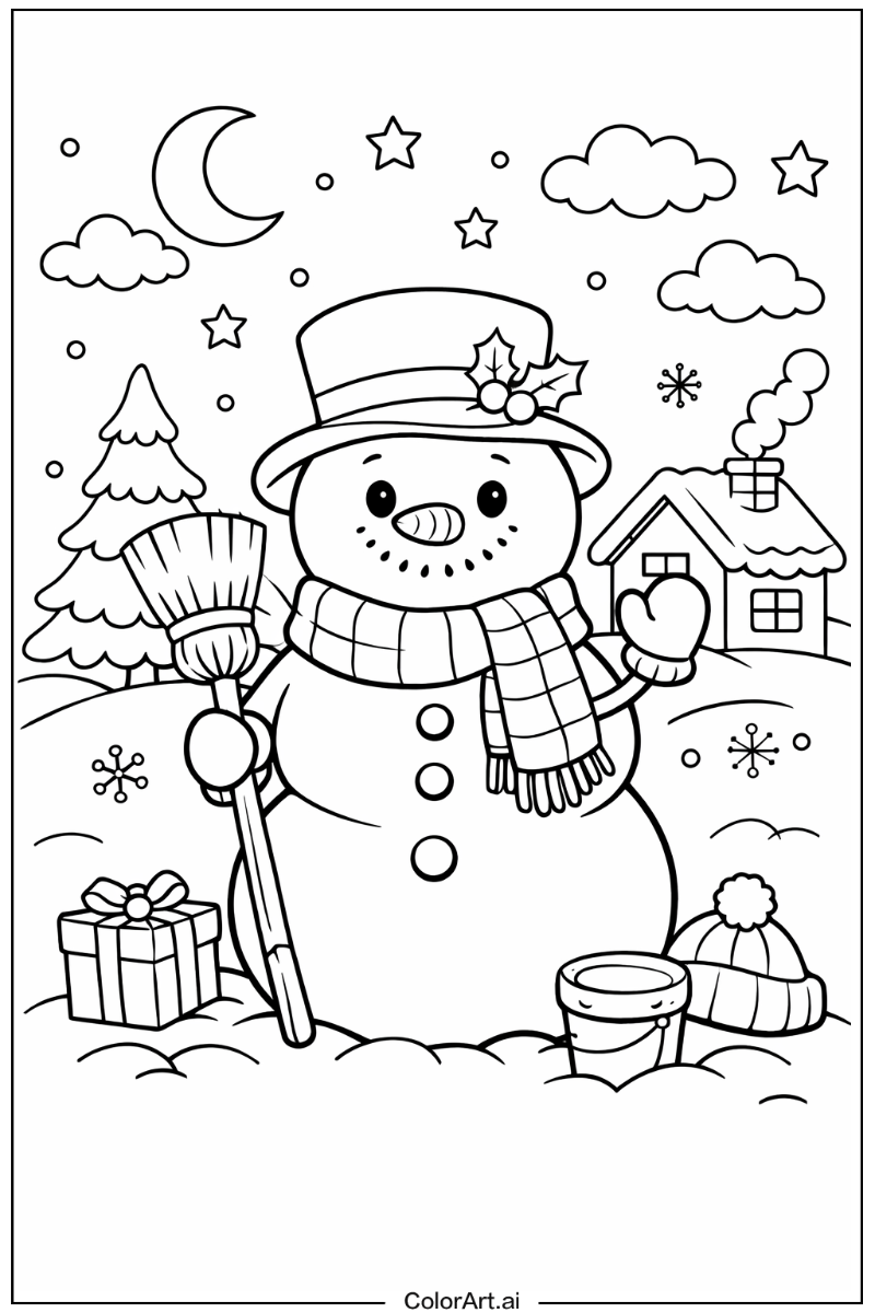 Snowman with Chubby snowman Theme 2
